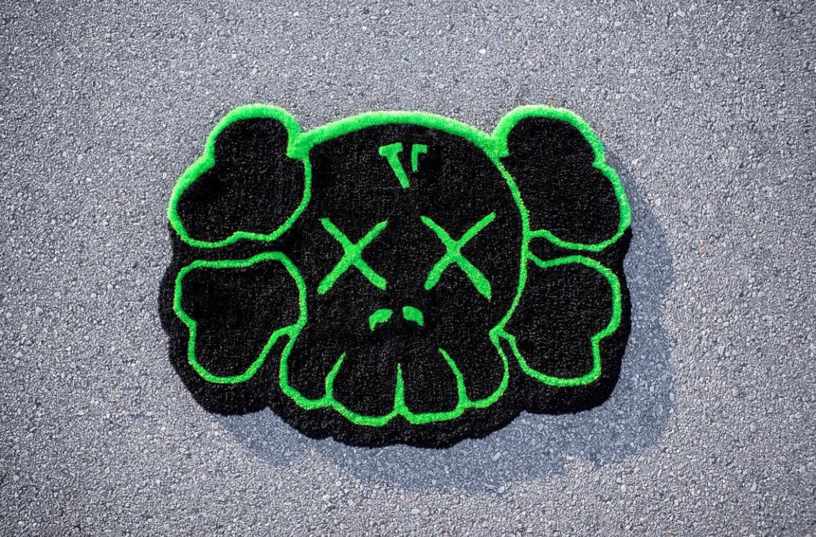 KAWS inspired hand crafted rug