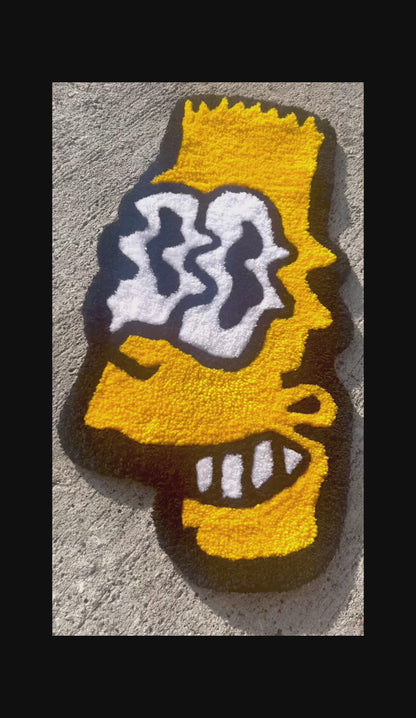 Bart Simpson trippy rug